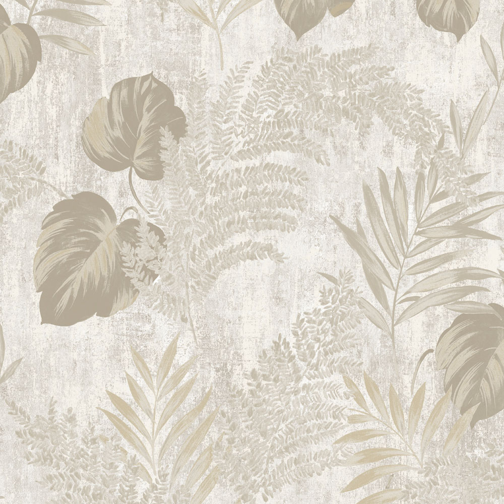 Muriva Phelan Leaf Cream Wallpaper Image 1