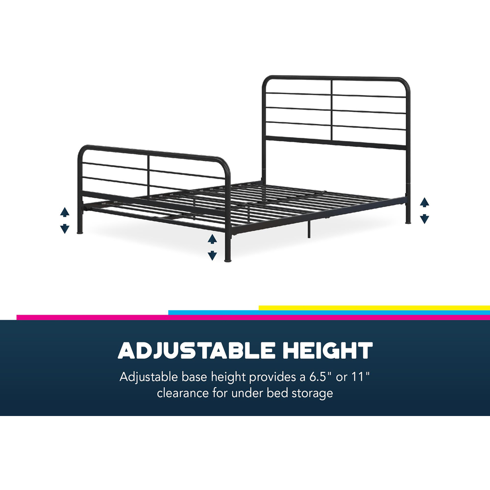 Dorel Millie Double Black Metal Bed Frame Image 8