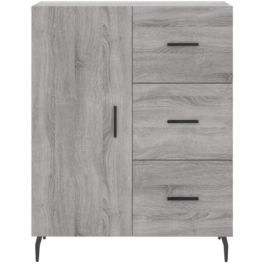 vidaXL 3 Door 3 Drawer Grey Sonoma Highboard Image 8
