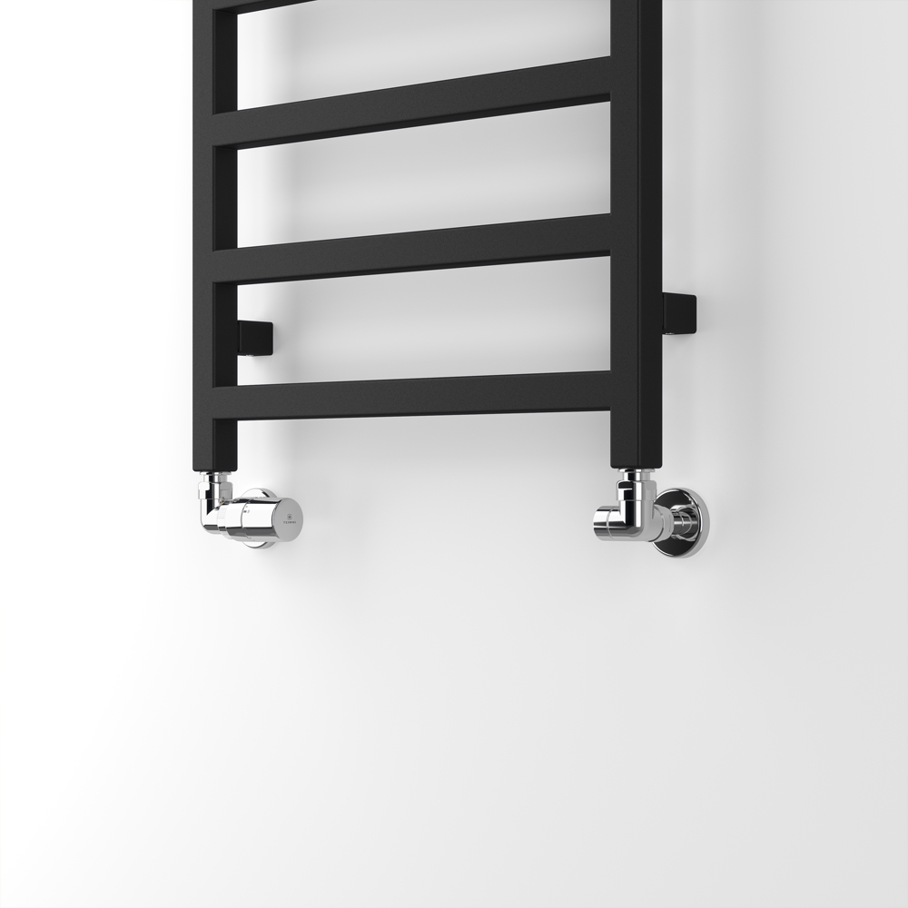 Terma Simple Heban Black Heated Towel Rail 1350 BTU 1080 x 500mm Image 5
