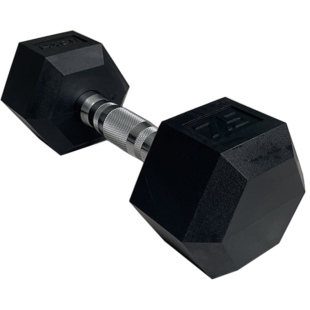 HXGN Pro Hex Black Dumbbell 7.5kg 2 Pack Image 2