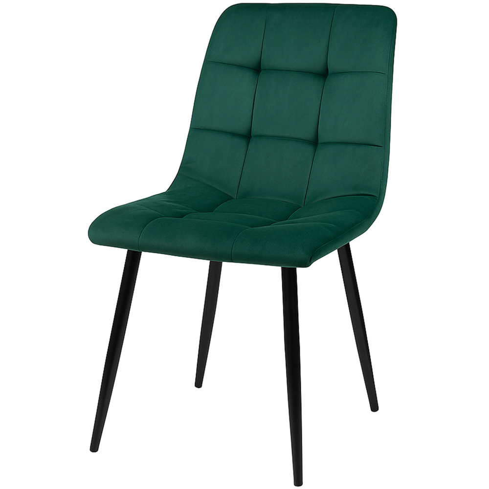 Kosy Koala 4 Seater Velvet Dining Set Green Image 2