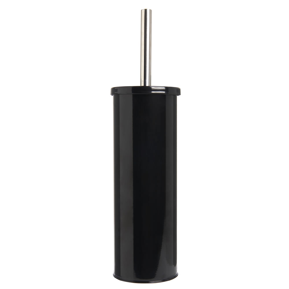 Wilko Black Toilet Brush and Holder Wilko