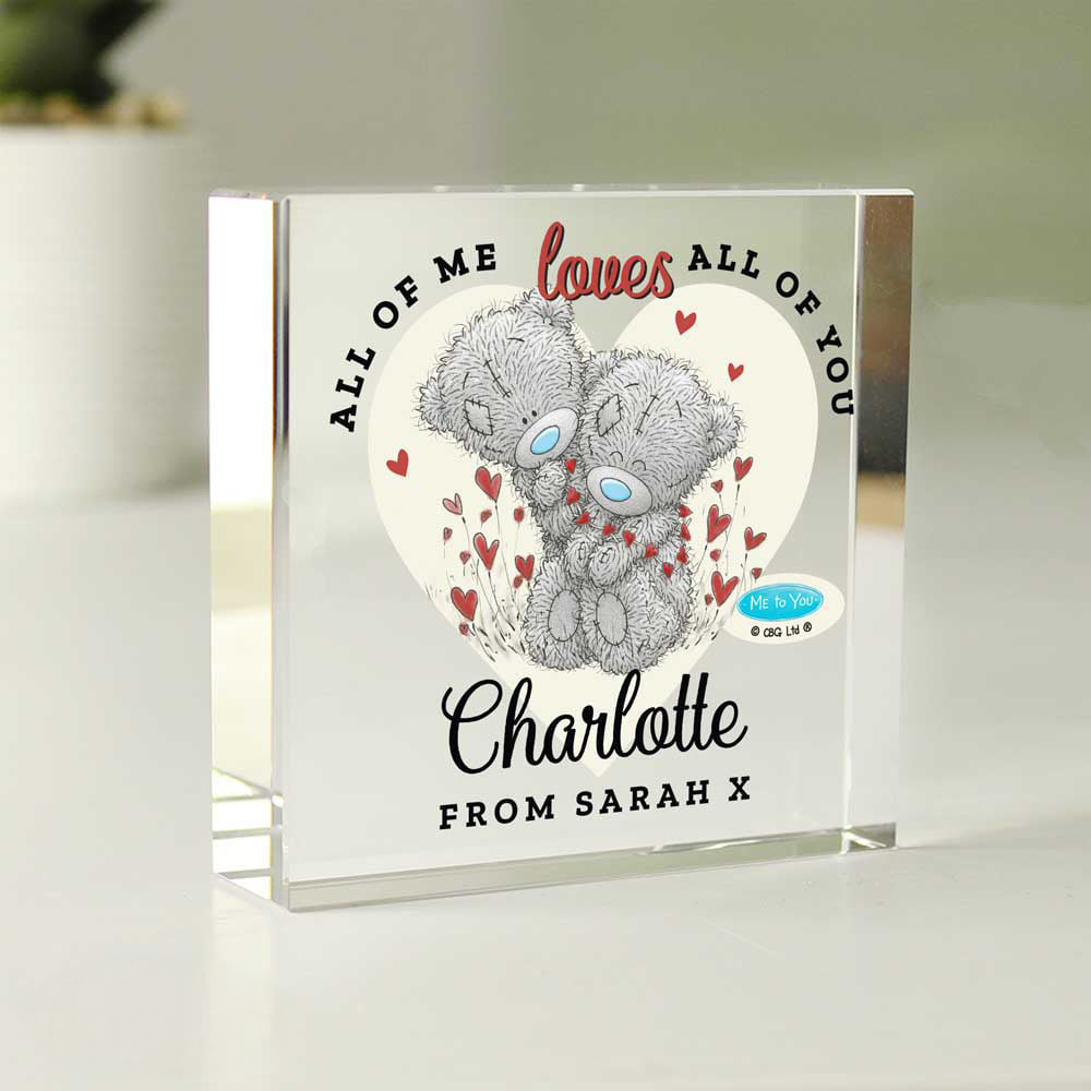 Personalised Memento Personalised Me to You Love Heart Crystal Token Image 2
