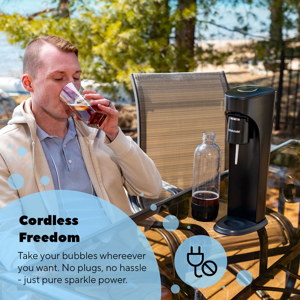 Drinkmate OmniFizz 410-08-00 Arctic Blue Soda Maker Machine Image 4