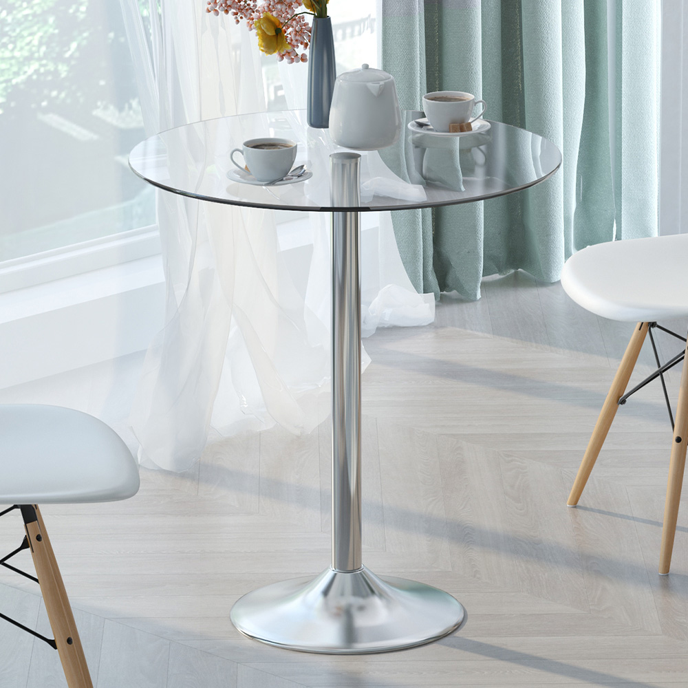 Portland 2 Seater Dining Table Glass Image 1