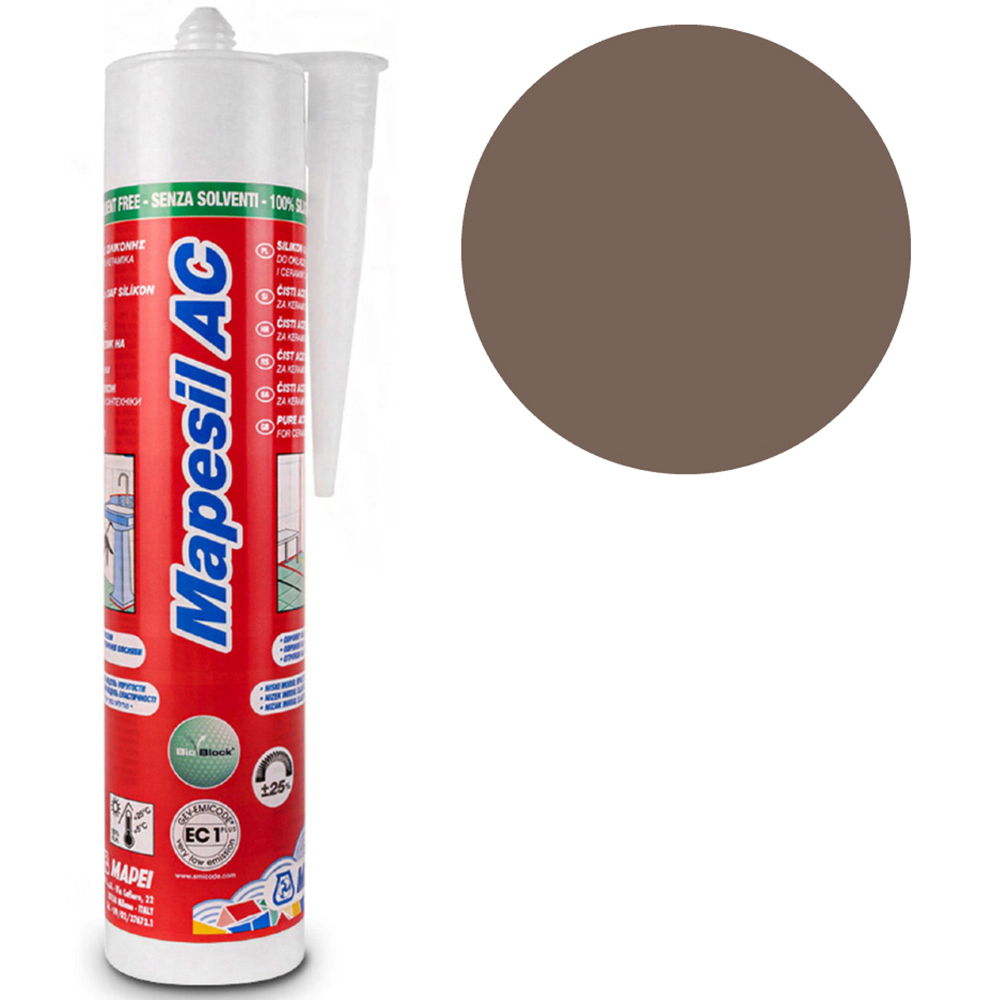 MAPEI Mapeisil AC 136 Mud Silicone Sealant 310ml Image 2