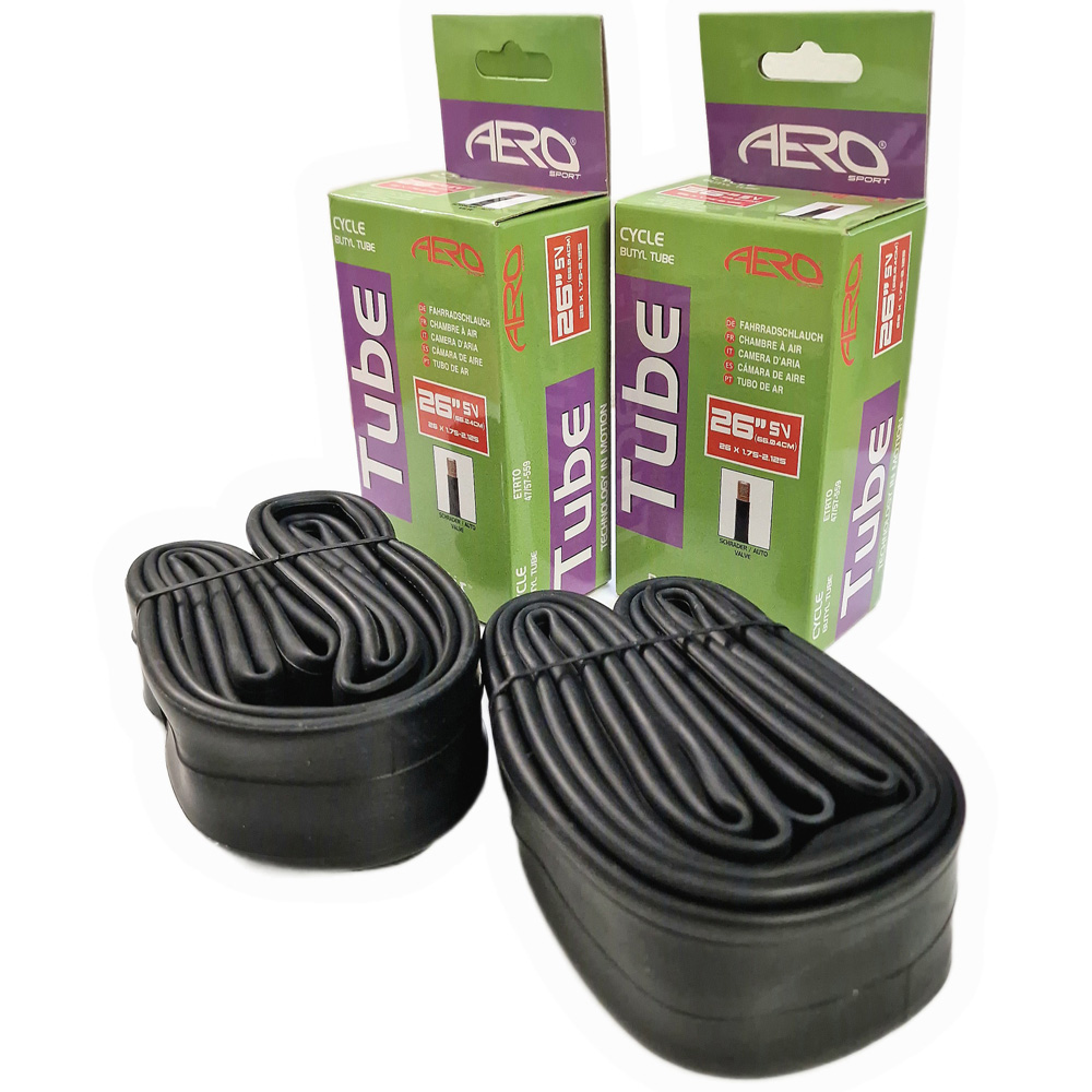 Aero Sport Aero Sport Butyl Rubber Cycle Tubes 26 inch 2 Pack Image 4