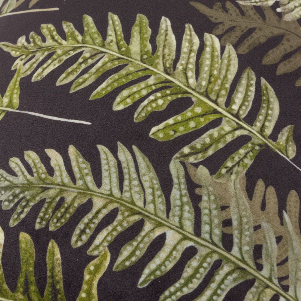 Wylder Nature Kielder Forest Fern Night Printed Velvet Cushion 30 x 50cm Image 4