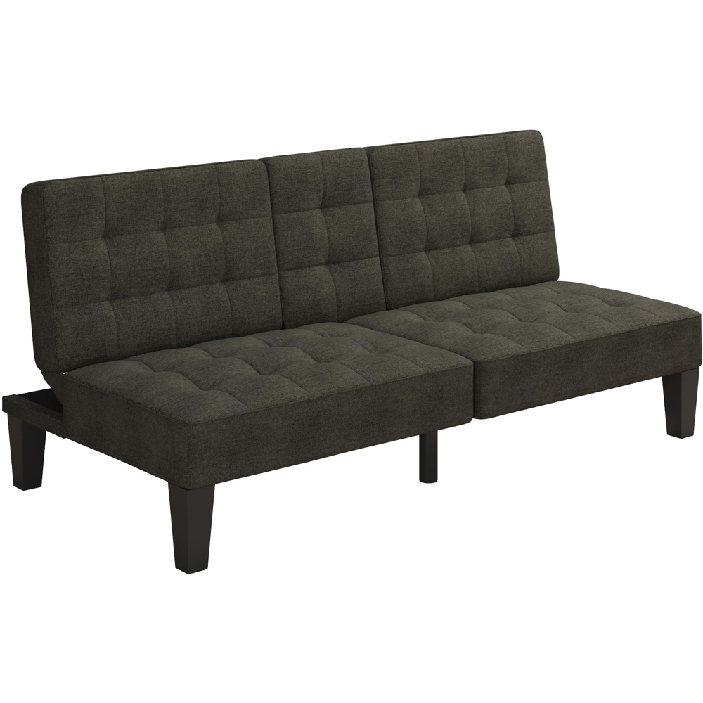 Dorel Adalynn Grey Linen Convertible Futon Image 2