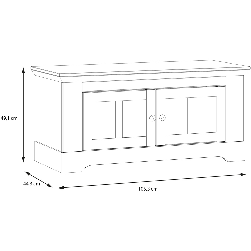 Florence Illopa 2 Door Nelson and Snowy Oak Storage Bench Image 8