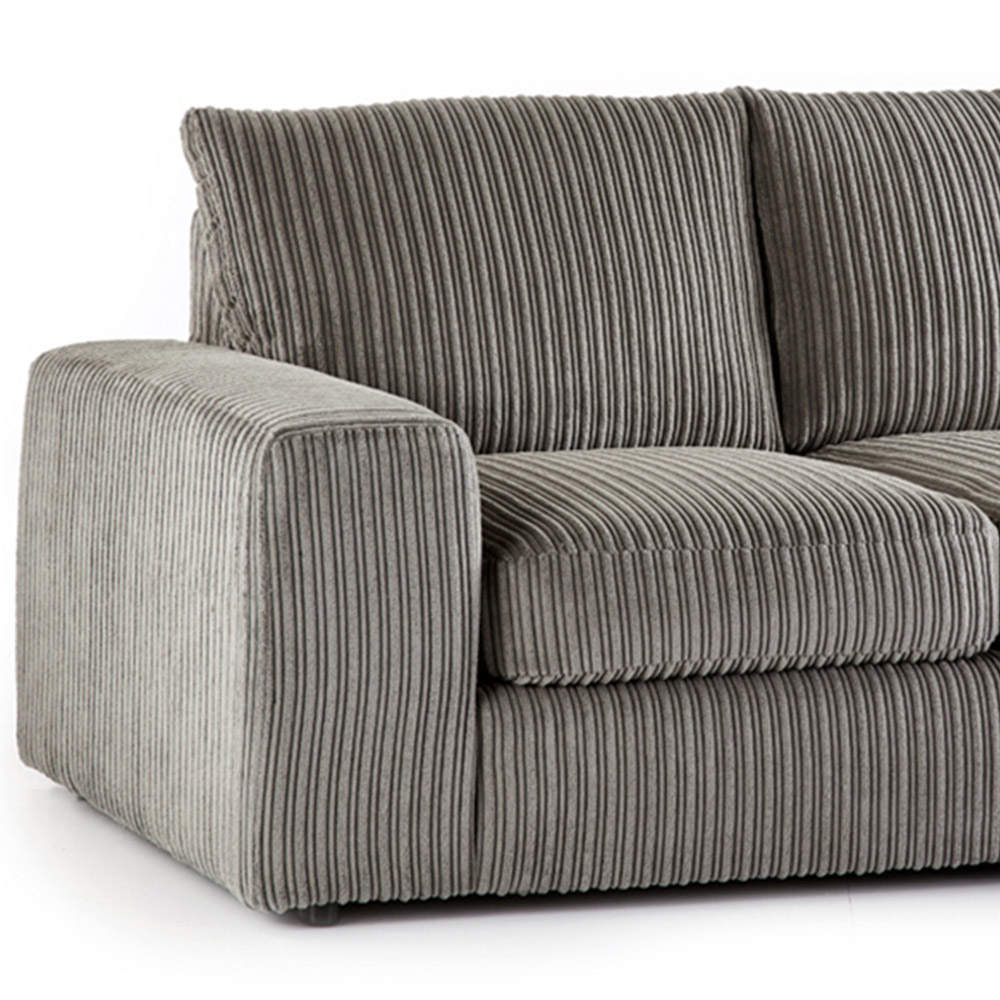 Portland Luciana Luxury 2 Seater Charcoal Jumbo Cord Sofa Image 3