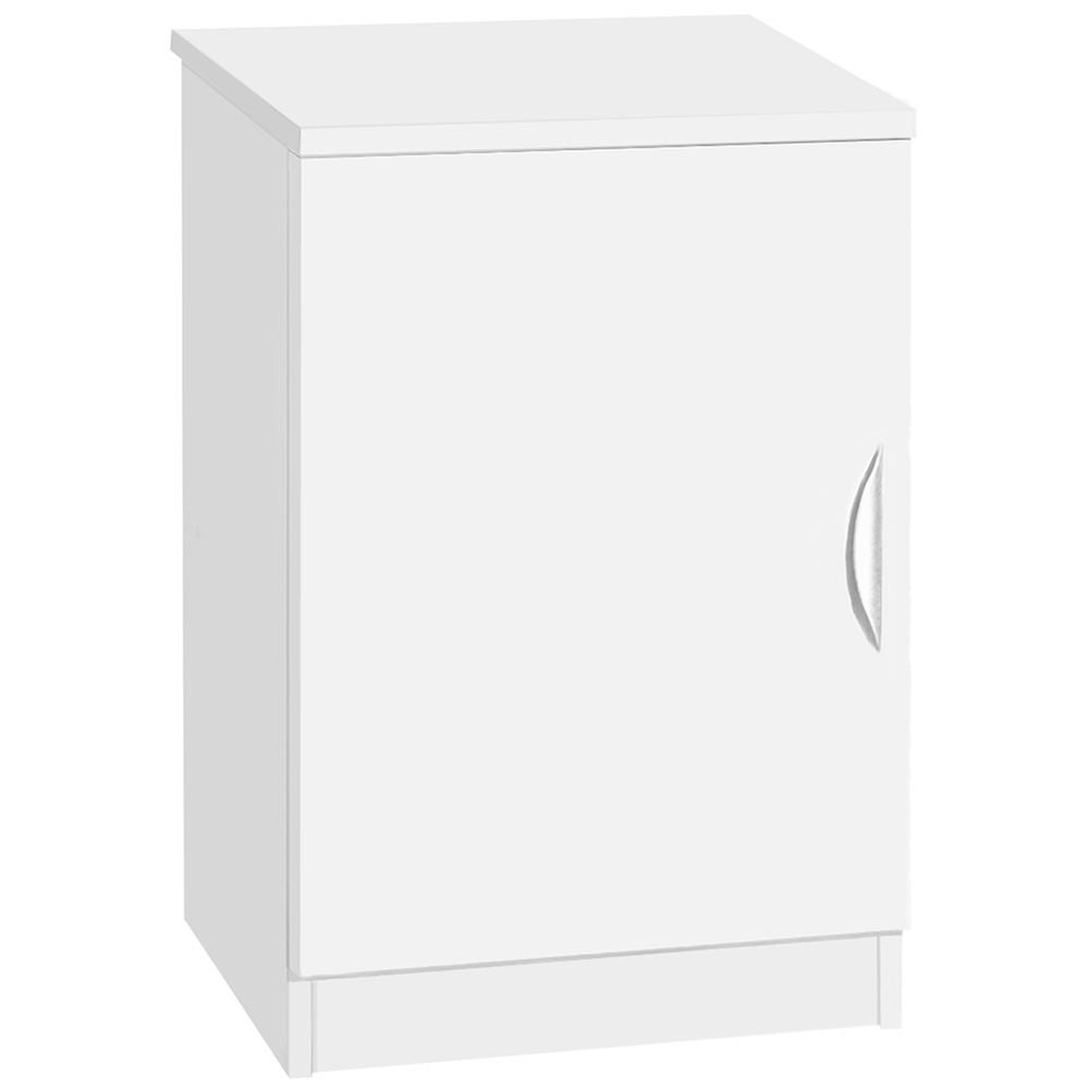 R White Cabinets Single Door White Desk Height Cupboard Image 2