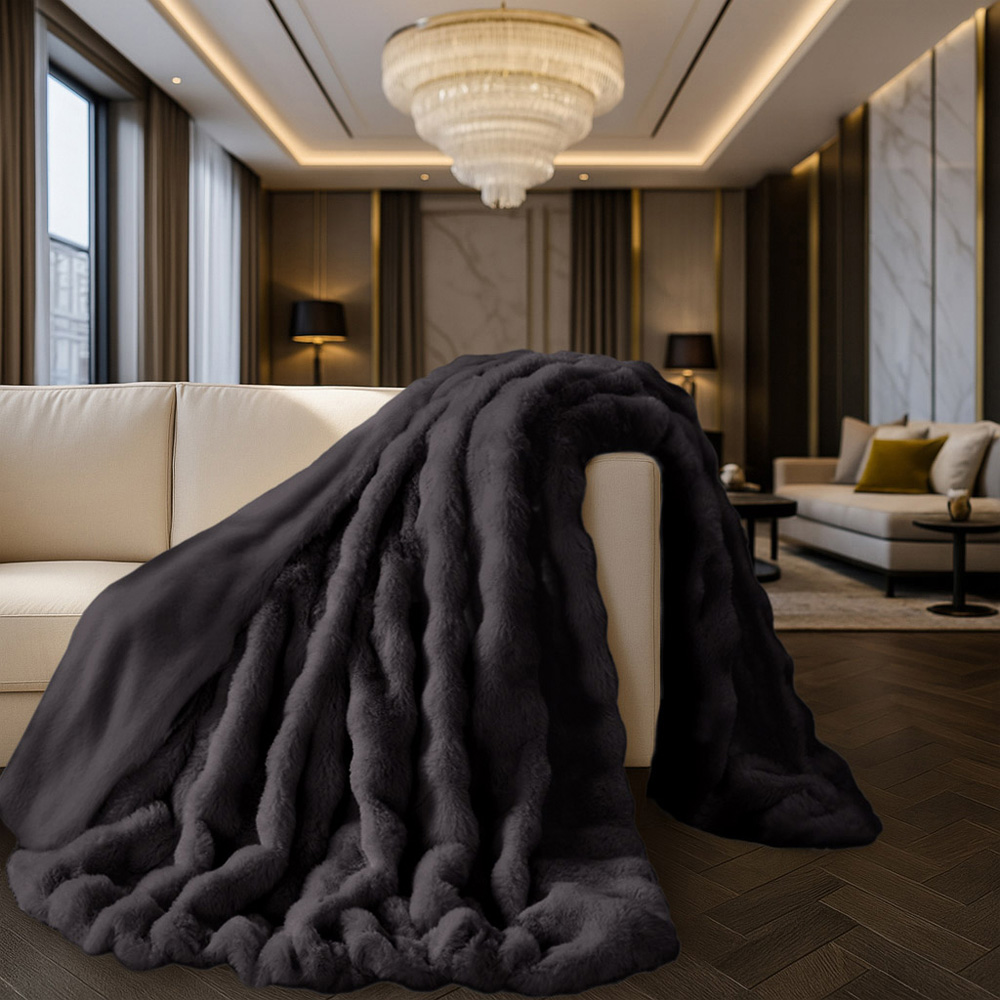 Sweet Dreams Charcoal Alpine Throw 150 x 200cm Image 2