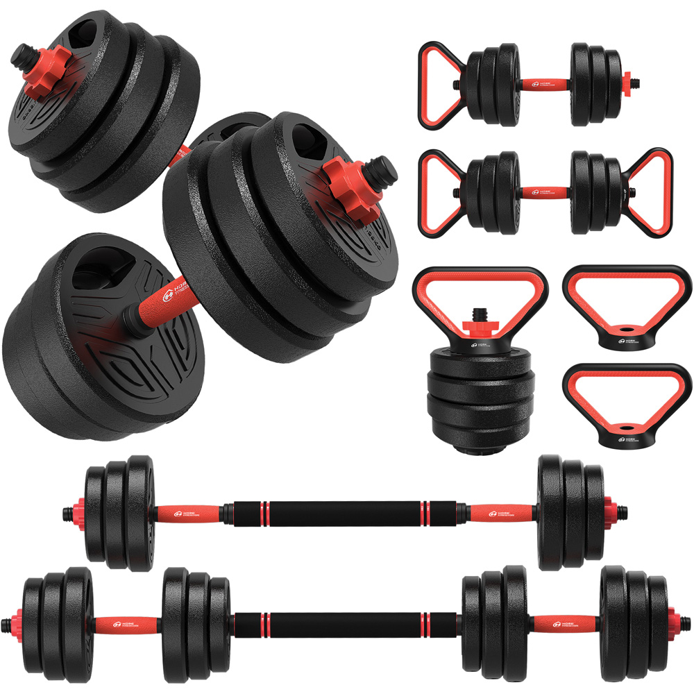 Rattrix Black 4-in-1 Multifunctional Dumbbell Set 20kg Image 1