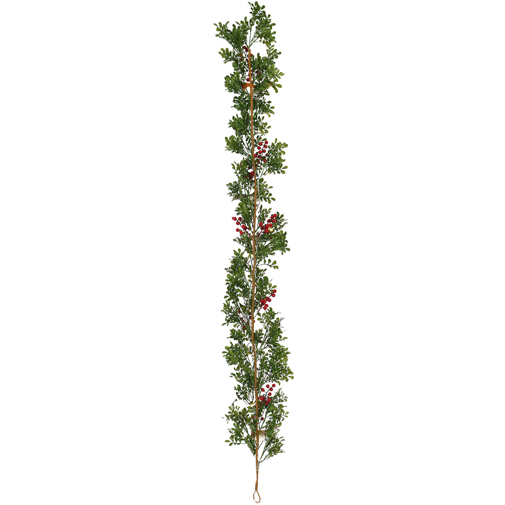 Pre-Lit Robin Garland Image 5