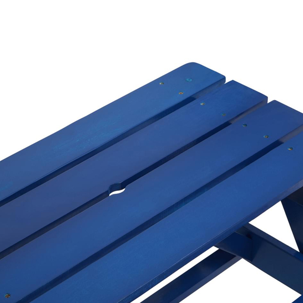 Premier Housewares Kids Brighton Wood Blue Picnic Bench Image 7