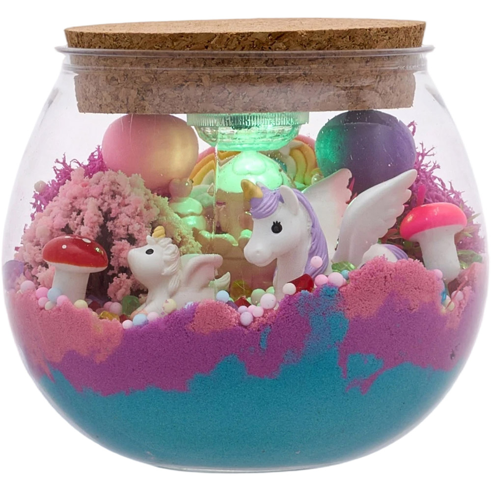 H&O Direct Kids DIY Unicorn LED Terrarium Kit with Remote Image 3