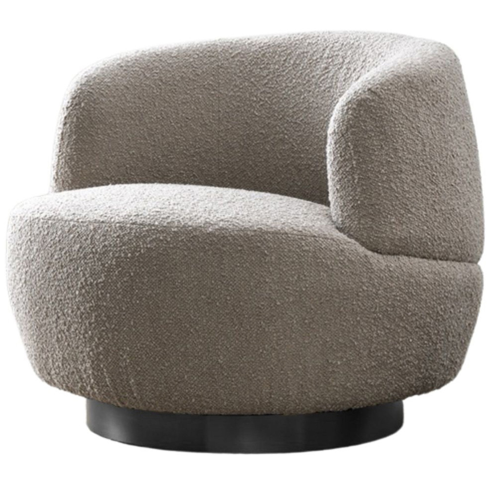 Greenwich Mink Boucle Swivel Accent Chair Image 2