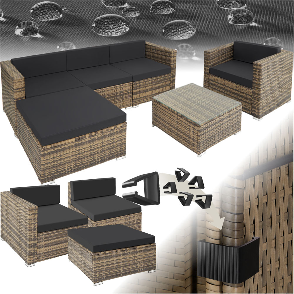 tectake Milan Nature Garden Furniture Set Image 2