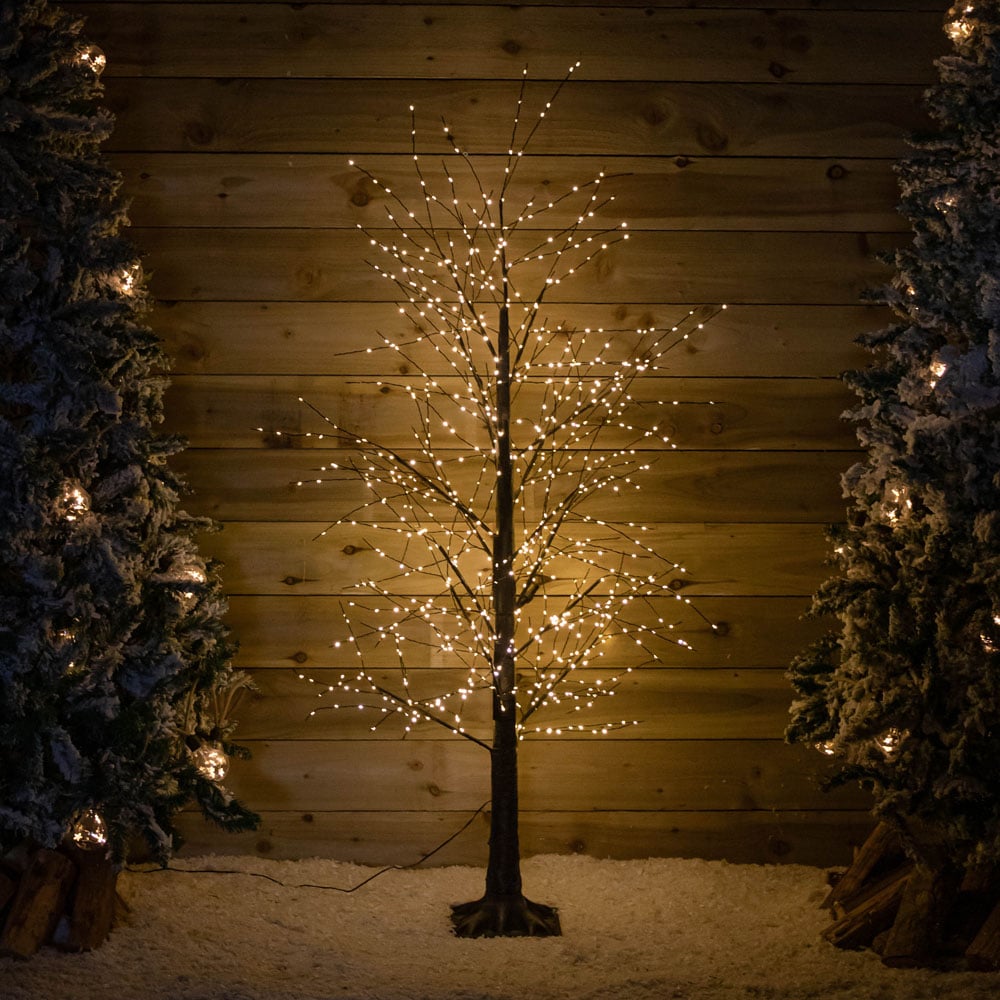 Samuel Alexander Black Micro Dot Warm White LED Pre-Lit Artificial Christmas Tree 5ft Image 8