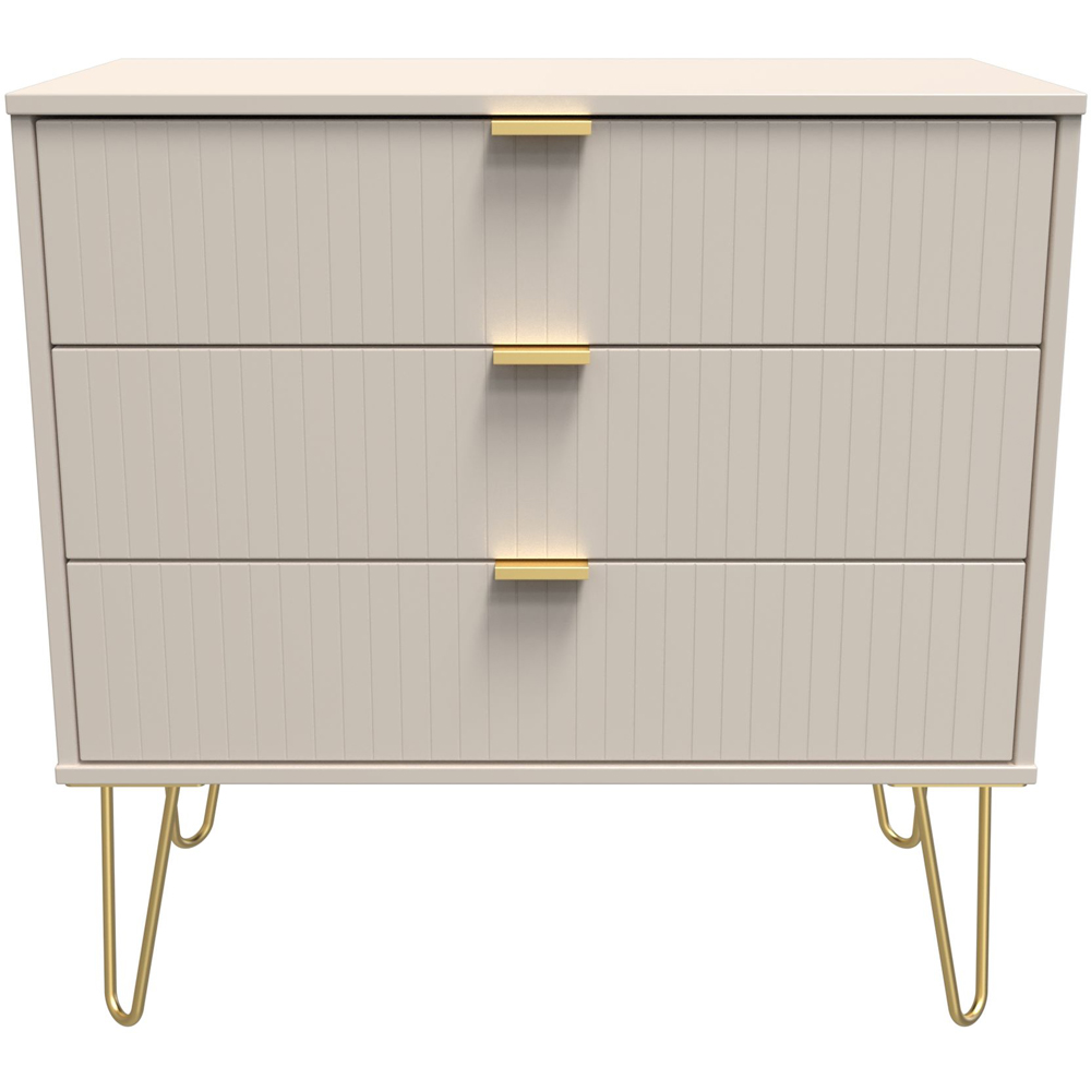 Crowndale Linear 3 Drawer Kashmir Matt Wide Chest of Drawers Ready Assembled Image 3