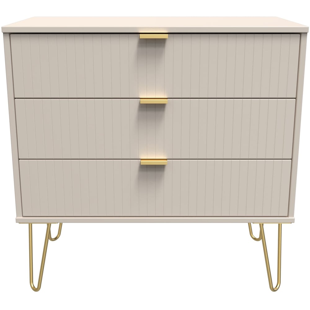 Crowndale Linear 3 Drawer Kashmir Matt Wide Chest of Drawers Ready Assembled Image 3