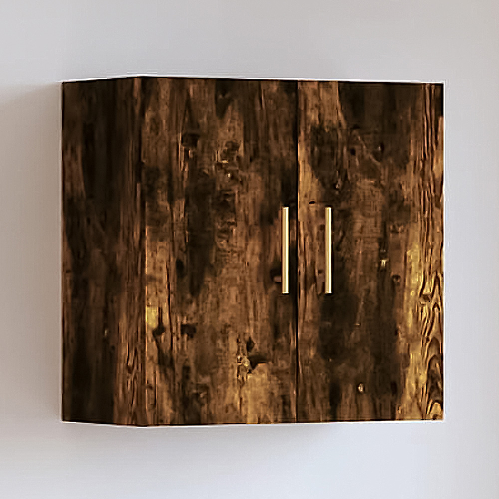 vidaXL 2 Door Smoked Oak Wall Cabinet Image 1