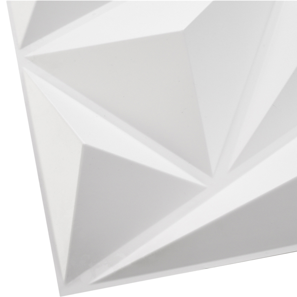 Living and Home White Diamond Design 3D Wall Panels 12 Pack Image 3