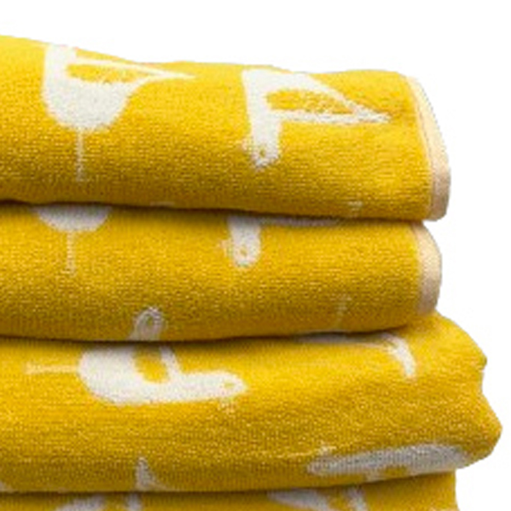 Bellissimo Sea Gull Ochre Turkish Cotton Hand and Bath Towels Set of 4 Image 2