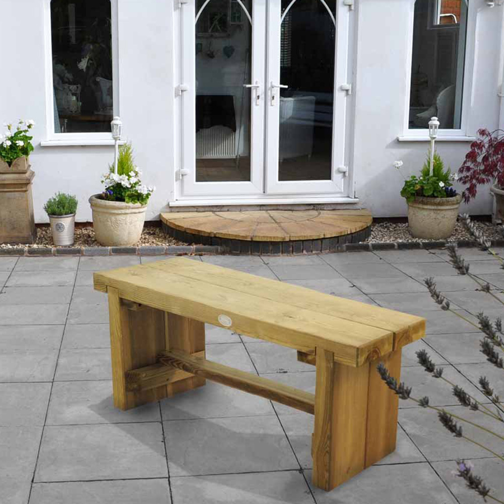 Forest Garden Double Sleeper Bench 1.2m Image 1