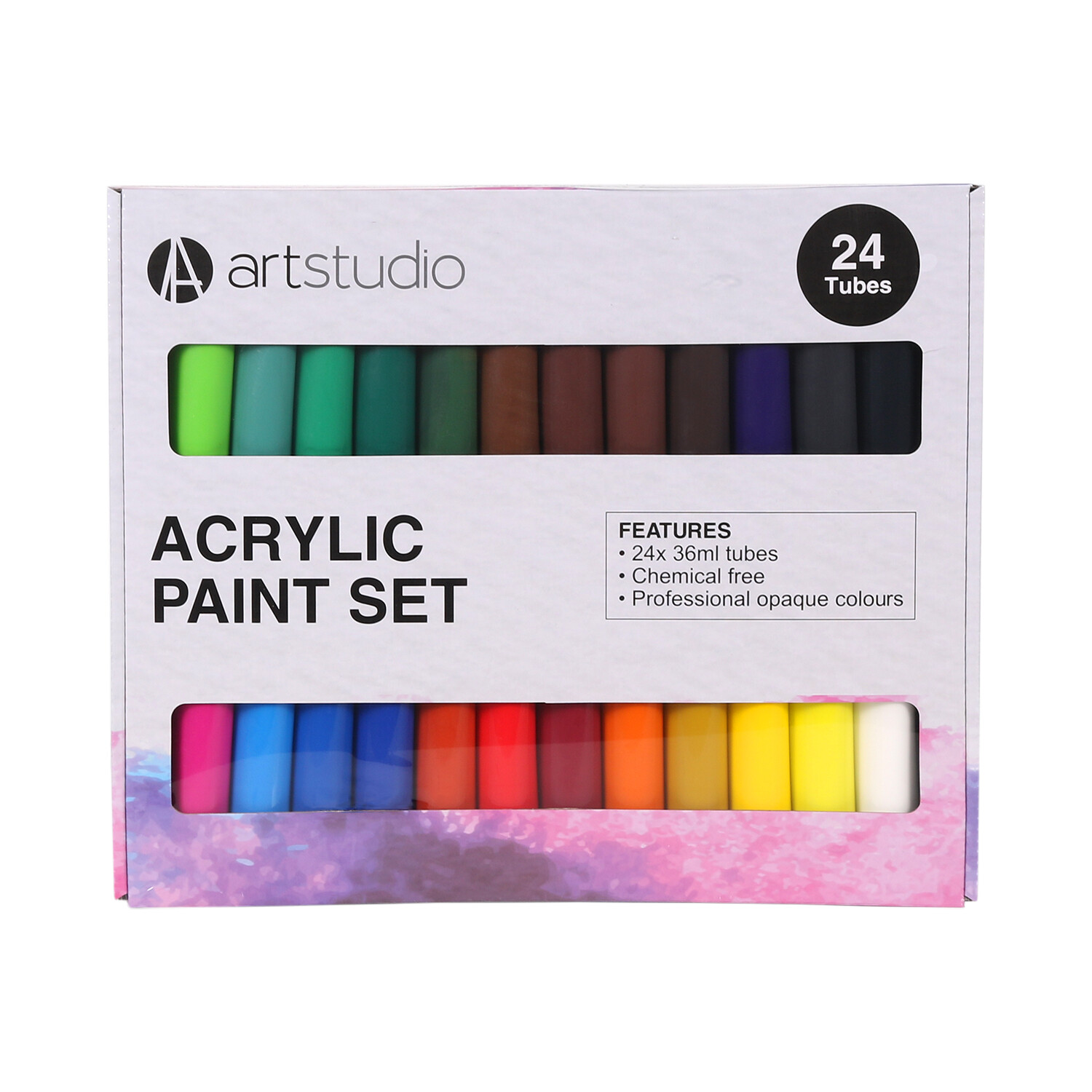 Art Studio Acrylic Paint Tubes 24 Pack Image