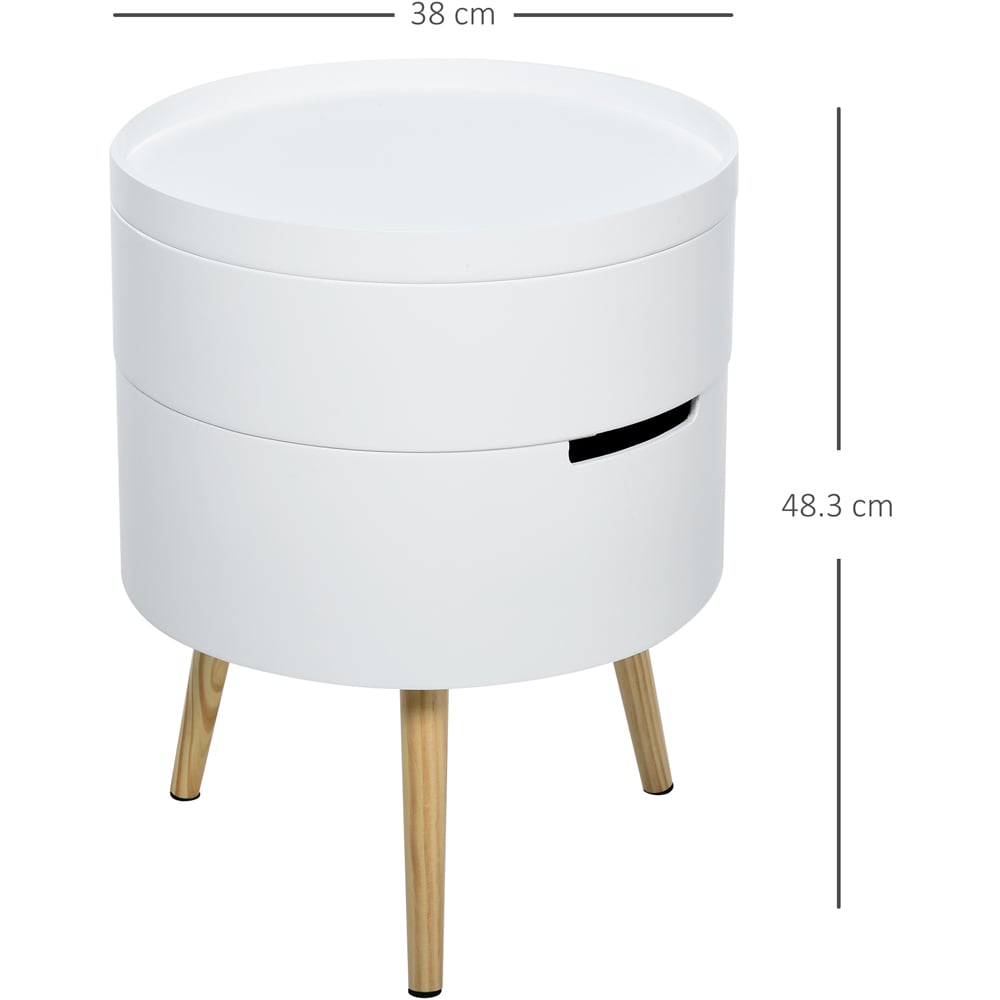 Portland 3 Tier White Side Table Image 8