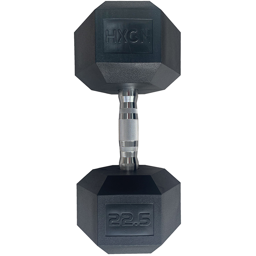 HXGN Pro Hex Black Dumbbell 22.5kg 2 Pack Image 6