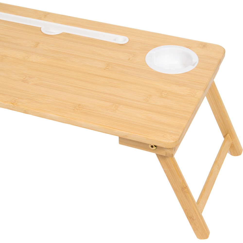 Foldaway Bamboo Laptop Table Natural Image 5