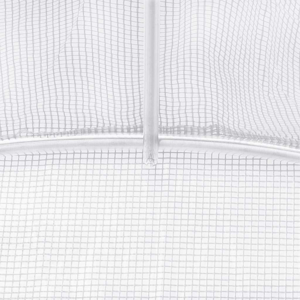 vidaXL White Polyethylene Galvanised Steel Frame 9.8 x 2ft Greenhouse Image 5