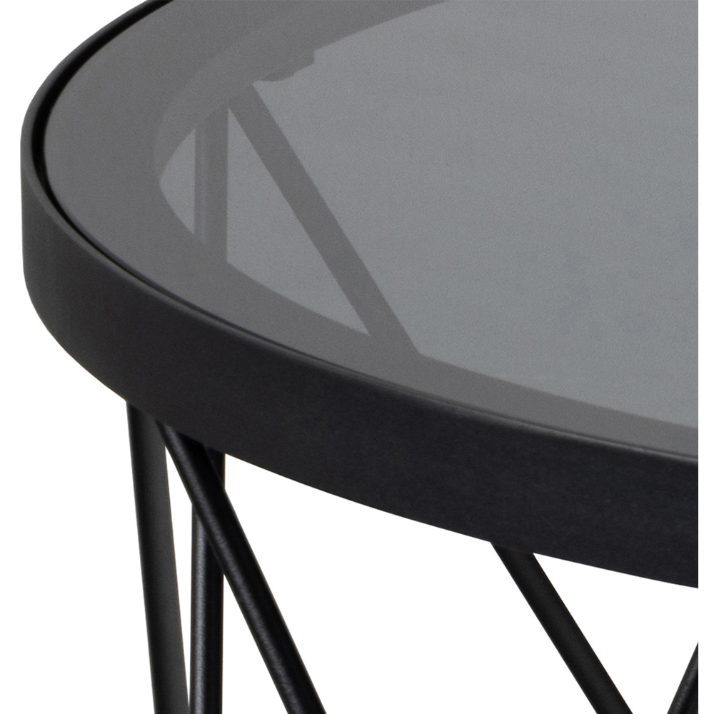 Florence Halstow Black Smoked Glass Top Coffee Table Image 4