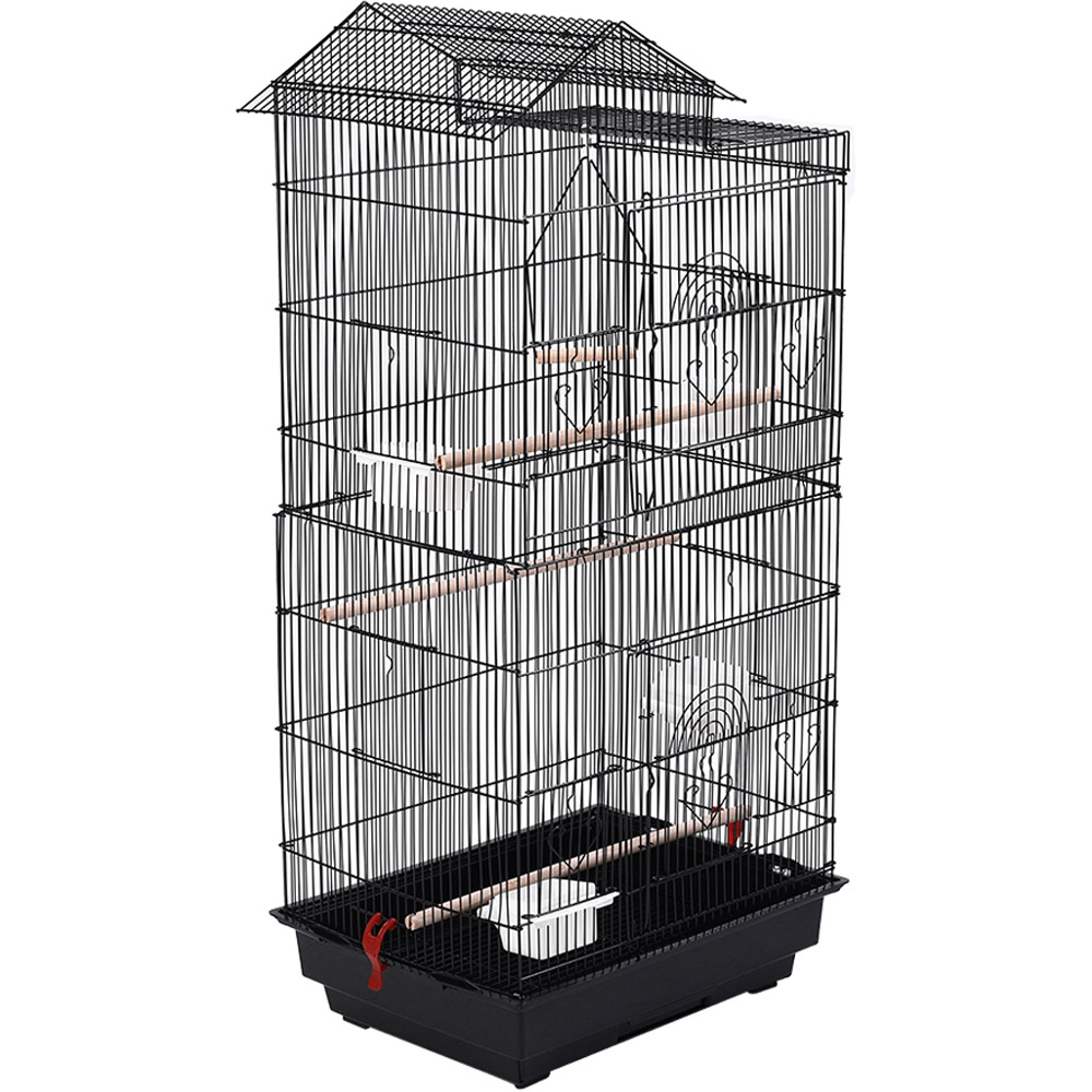 H&O Direct Spacious Bird Cage with Swing and Feeders Image 2