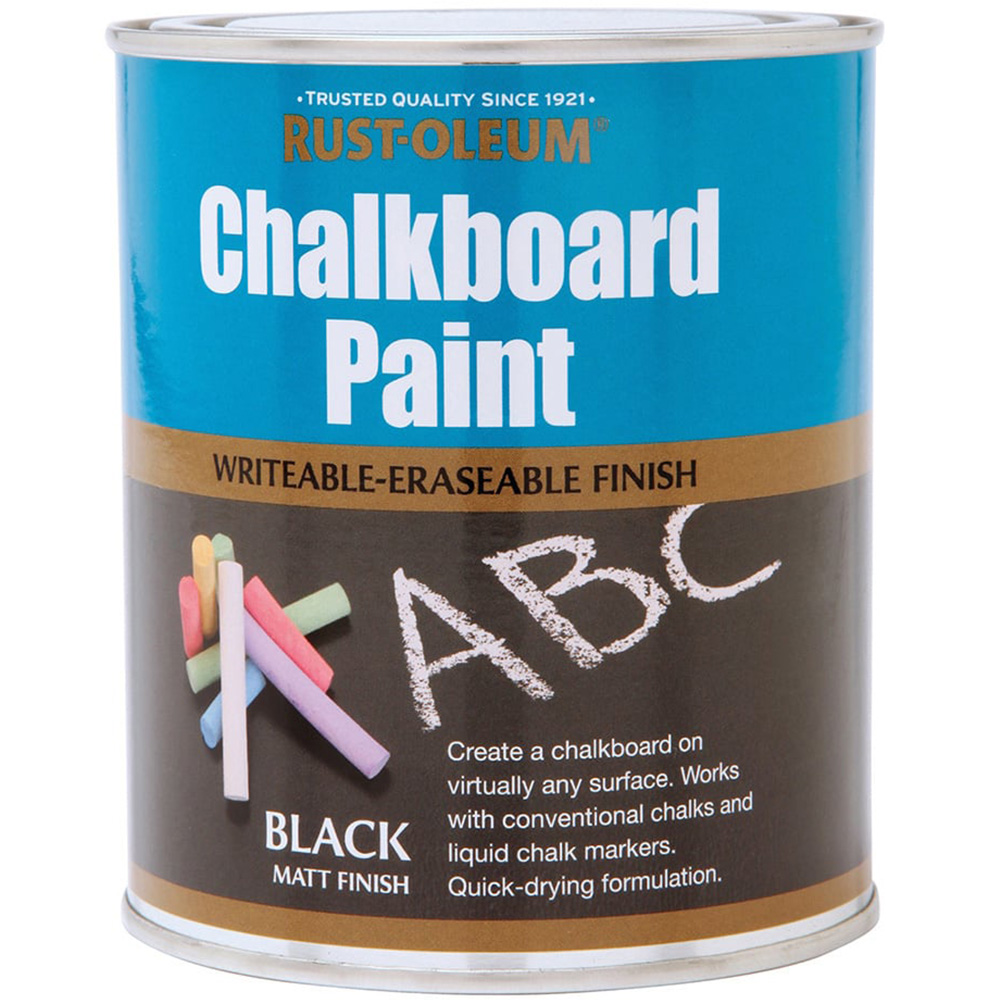 Rust-Oleum Black Matt Chalkboard Paint 750ml Image 2