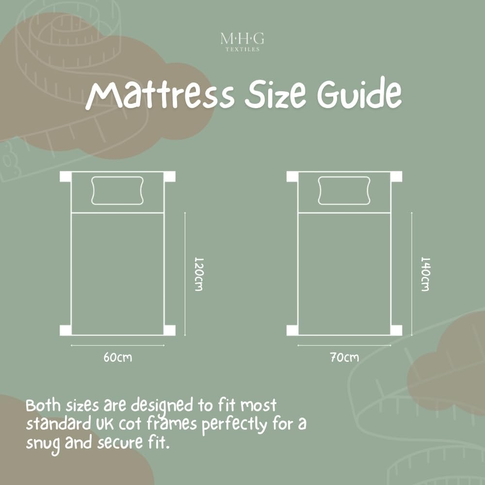 MHG Textiles Baby Cot Bed Extra Thick Mattress 140 x 70 x 15cm Image 7