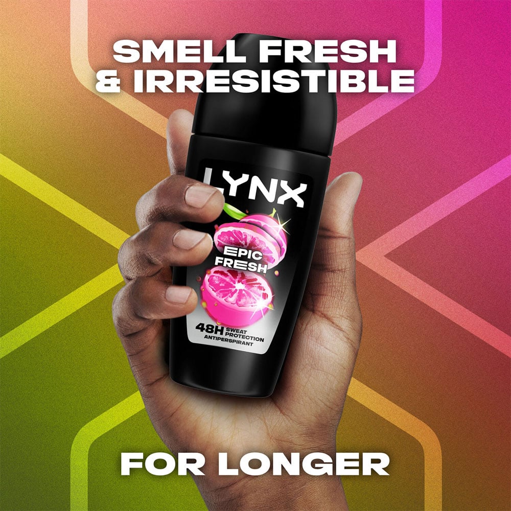 Lynx Epic Fresh Grapefruit and Tropical Pineapple Anti-Perspirant Roll On 50ml 24 Pack Image 3