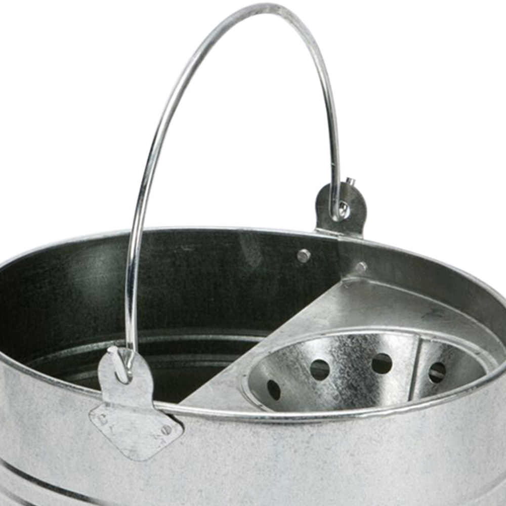 Highlands Homeware Galvanised Mop Bucket 13L Image 2