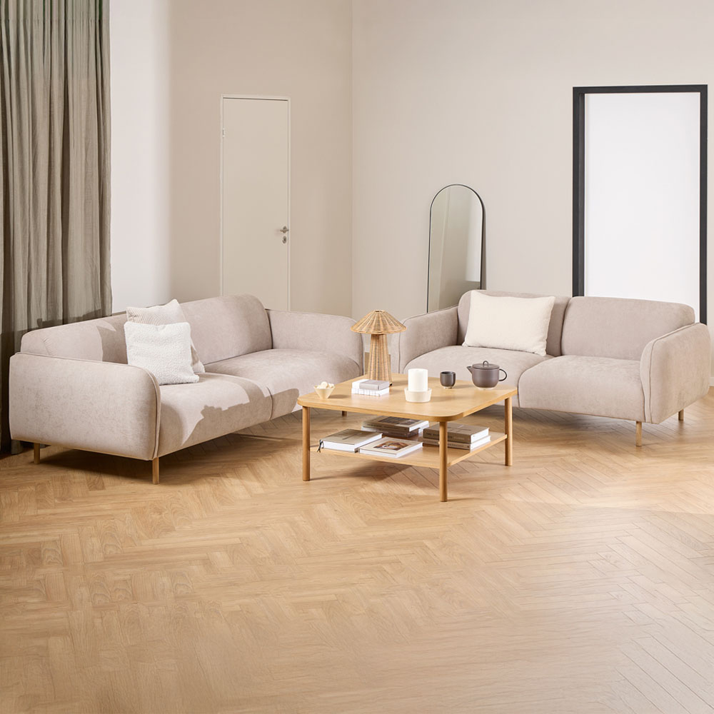 Florence Westham 5 Seater Fay Beige Fabric Sofa Set Image 1