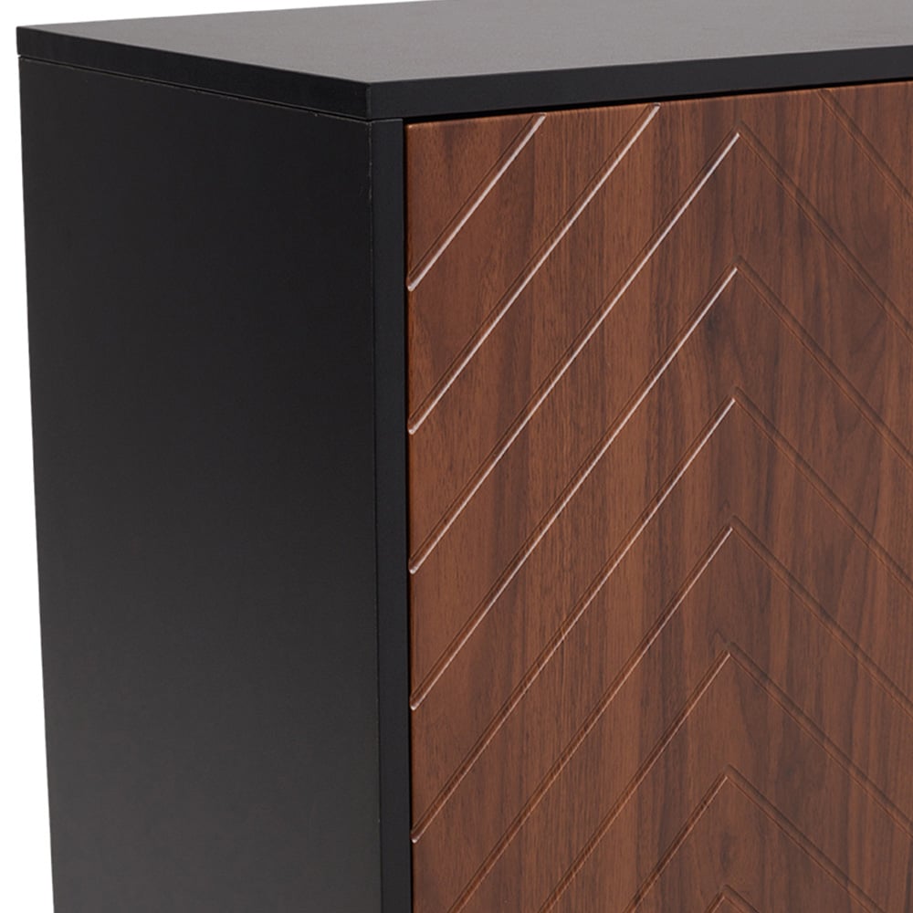 Living and Home 6 Shelf Black Shoe Cabinet Image 4