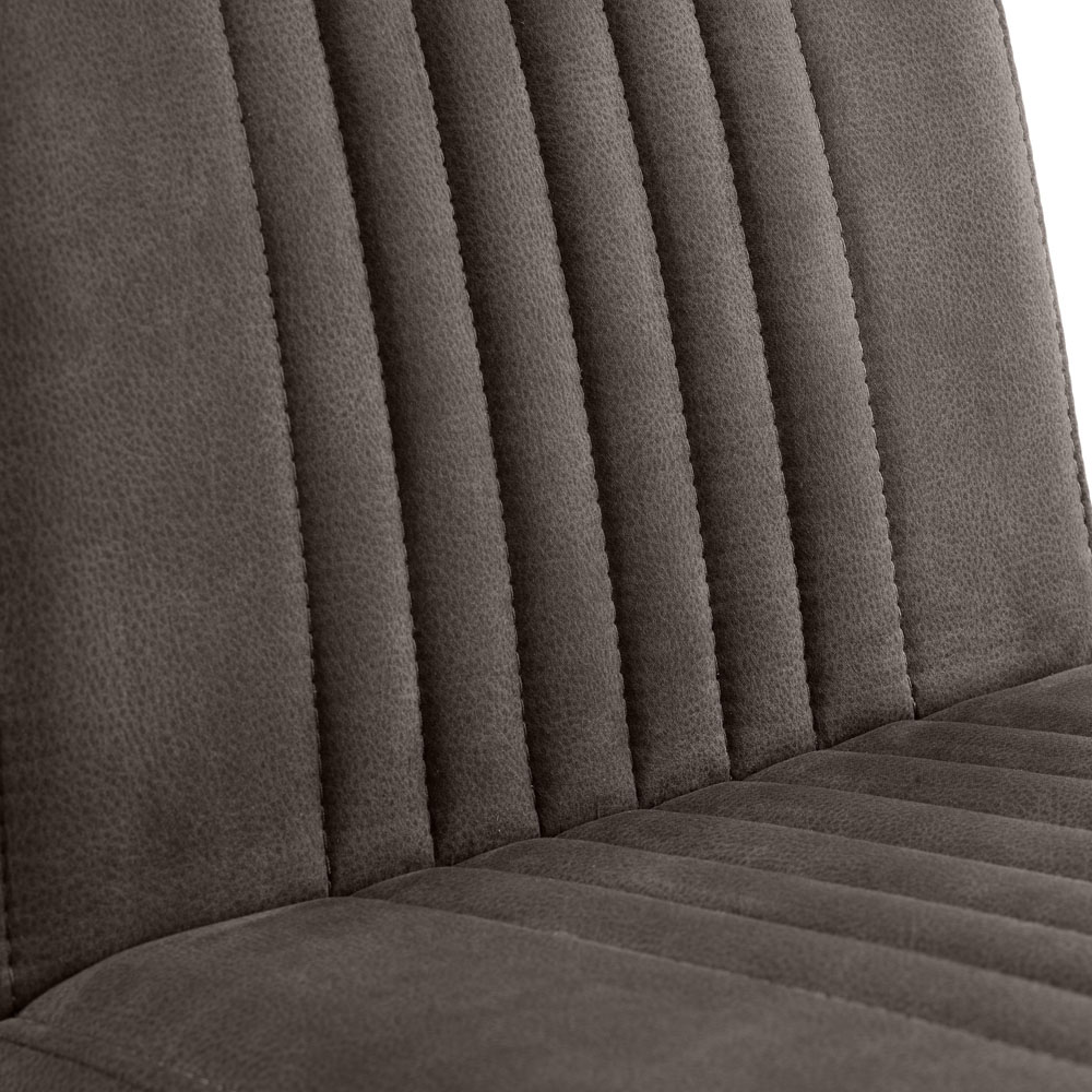 Julian Bowen Brooklyn Set of 2 Charcoal Grey Dining Chair Image 4