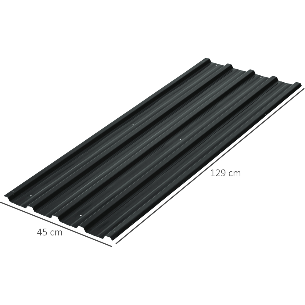 Outsunny Dark Grey Metal Greenhouse Roofing Sheet 12 Pack Image 9