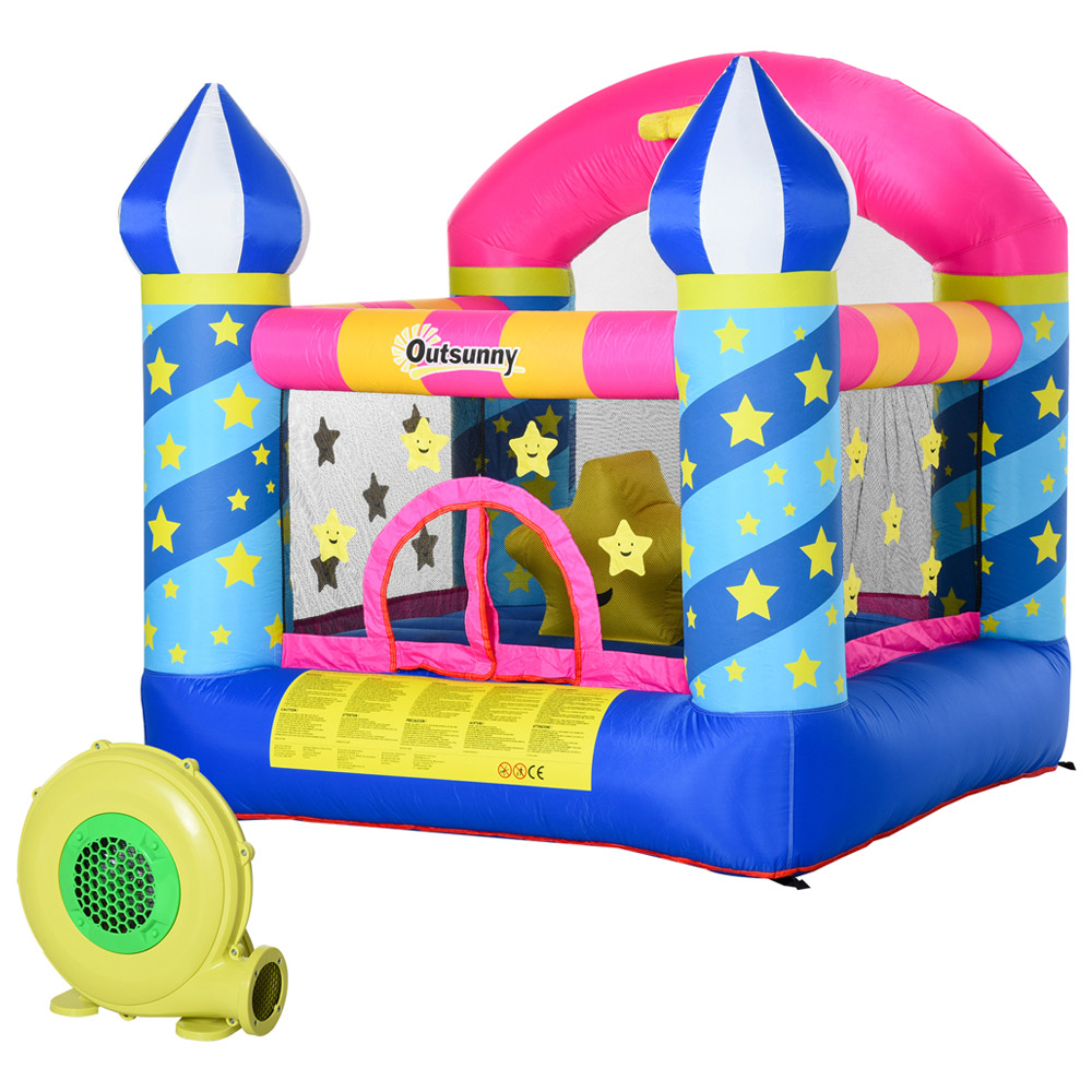 Outsunny Kids Slide Star Bouncy Castle Image 1
