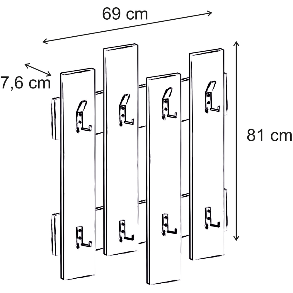 Decortie Wave Anthracite Wall Mounted Hanger Image 5