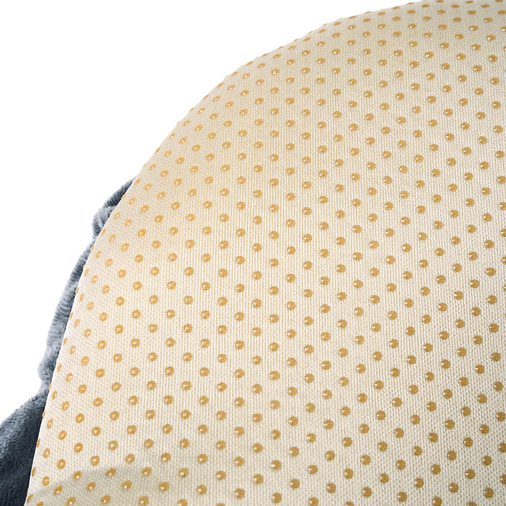 Living and Home Black Grey Quilted Seat Cushion with Back Support Image 4
