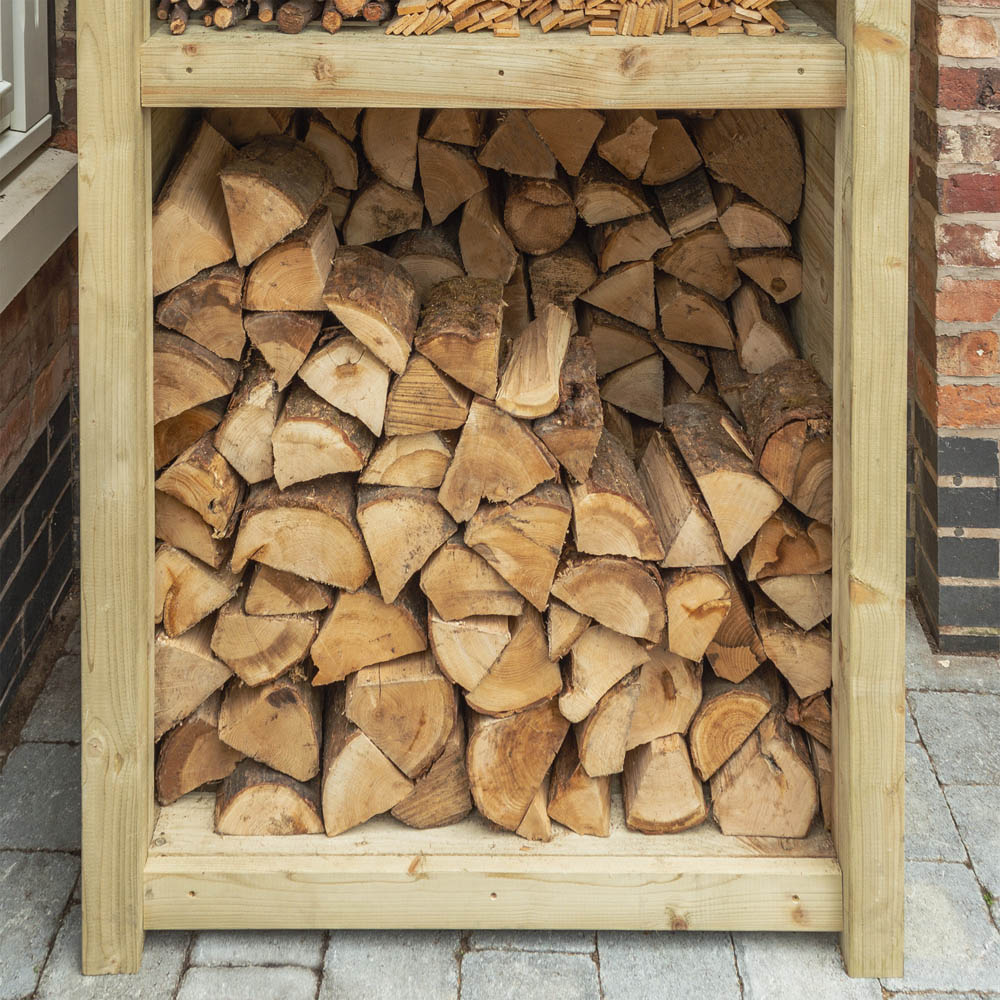 Rowlinson Single Timber Wood Premium Heritage Log Store Image 4